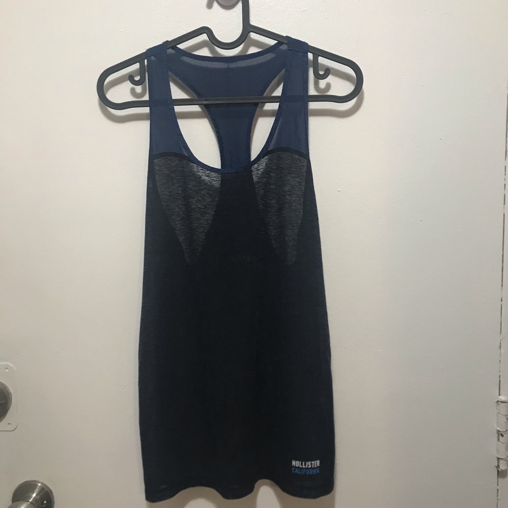 Hollister sport Racer Back naby blue tank top size small